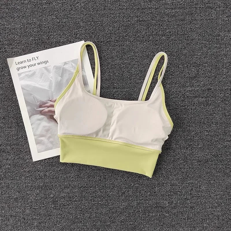 Women Breathable Sports Bra Shockproof Fitness Tops Push Up Gym Crop Top Brassiere Sport Bras Gym Workout Top Seamless Yoga Bra