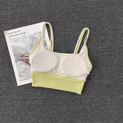Women Breathable Sports Bra Shockproof Fitness Tops Push Up Gym Crop Top Brassiere Sport Bras Gym Workout Top Seamless Yoga Bra
