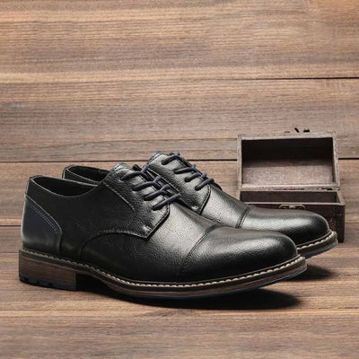 Men's Formal Shoes British Retro Brogue Shoes Mens Casual Business Leather Oxfords Men Office Dress Shoe Flats
