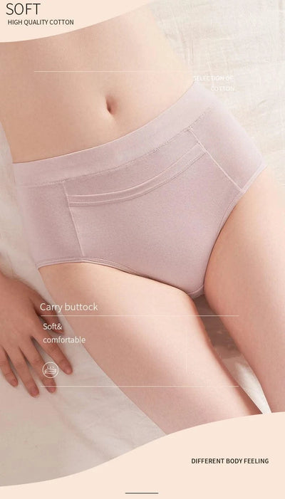 4Pcs Women's Menstrual Panties Physiological Pants Leak Proof Underwear Ladies Period Panty High Waist Cotton Briefs Lingerie