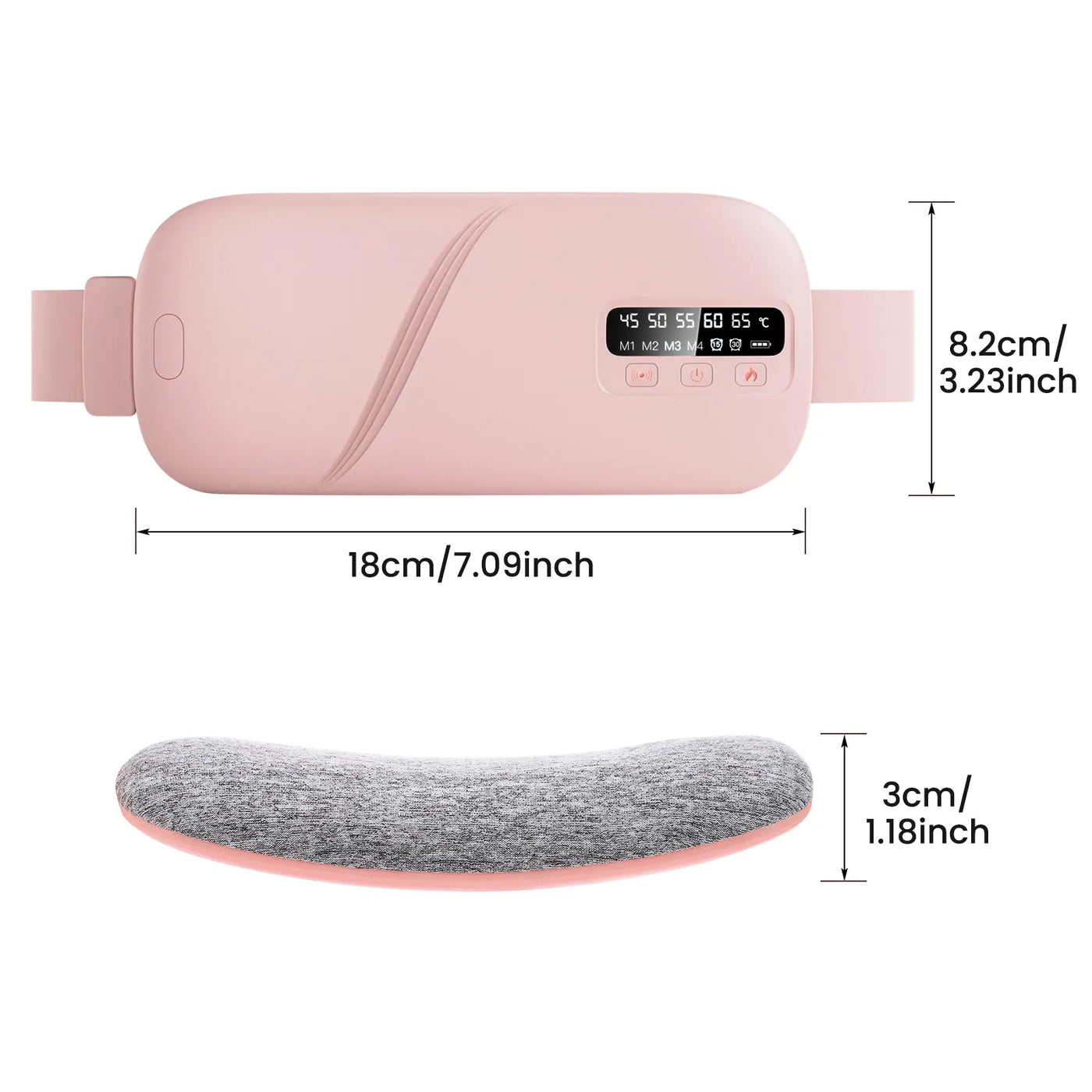 Electric Heating Pad Menstrual Cramp Massager Belt Women Period Care Hot Compress Device Vibration Abdominal Ulter Warmer Belt