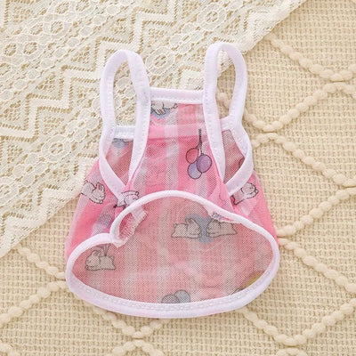 Pet clothing is fresh cute fashionable summer thin cat and dog clothing breathable mesh suspender and stylish vest