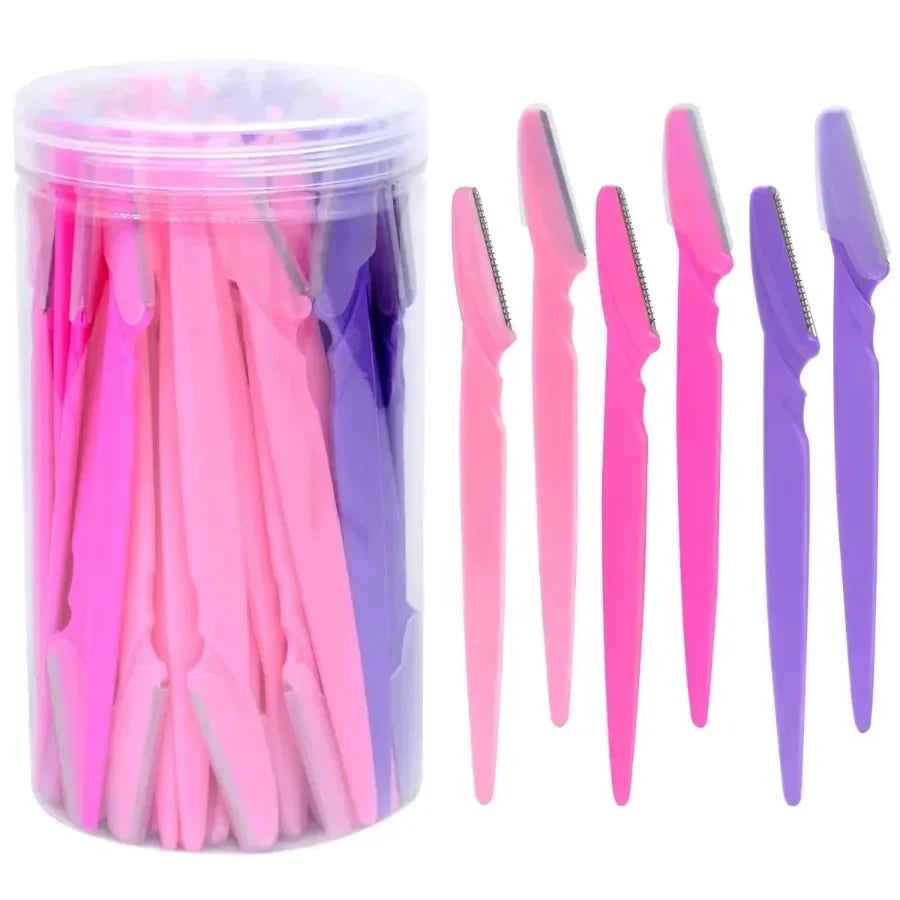 30 Pcs Eyebrow Razor For Women, Multipurpose Exfoliating Dermaplaning Tools And Facial Razor With Precision Cover,Safety Beauty