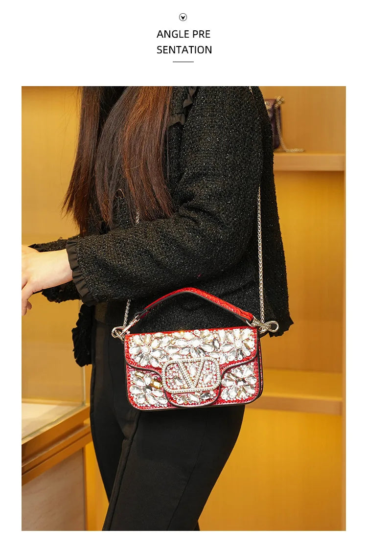 Chic Women's Crossbody Bag Leather Shoulder Handbag Designer Tote Purse Ladies Modern Elegant