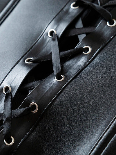 Women Strapless Bodice Tight Corset Sexy Vest Ladies Personality Streetwear Steampunk Style Black Backless Slim-fit Tops