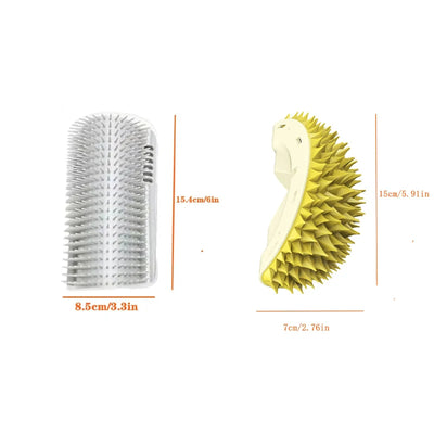 Cat Scratcher Massager Pet Hair Removal Massage Comb Kitten Wall Corner Self Cleaning Rubbing Grooming Brush Cats Accessories