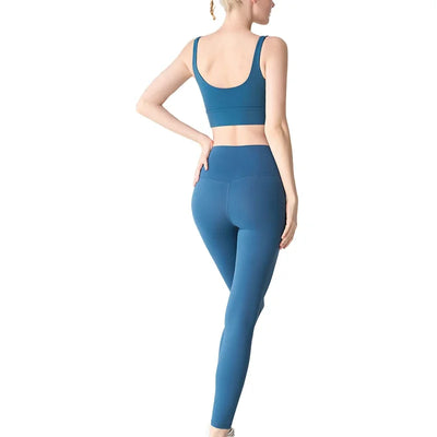 2 Piece Yoga Clothes Women's Tracksuit Athletic Wear Pilates Fitness Yoga Set Tight-fitting Running Underwear Fitness Suit👚👚