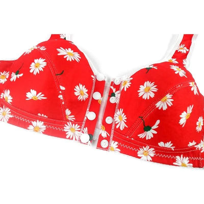 Bra For Women Wire Free Bra Cotton Underwear Front Closure Brassiere Women's Lingerie Large Bust 50 52 BCD Cup