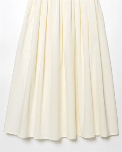 Women's Dress New Summer 2025 White Halterneck Panelled Dress Sexy off-the-shoulder design Elegant temperament Personality