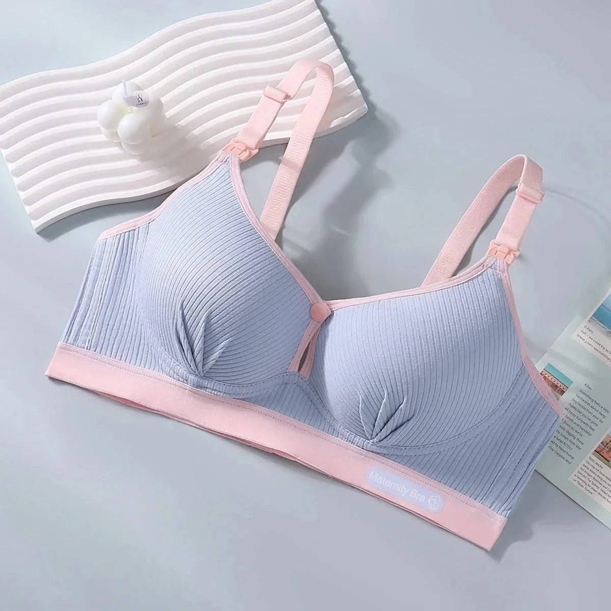 All-season Maternity Bra For Pregnant Women Breast-lifting Anti-sagging Front-opening Design For Breastfeeding Made  Pure Cotton