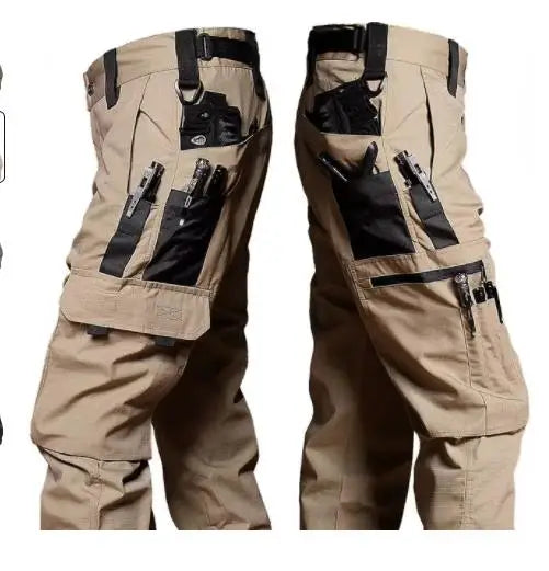 New Tactical Work Pants Men Outdoor Cargo Trousers Multi-pocket Waterproof Pant Autumn Spring Outdoor Workwear Hiking Trousers