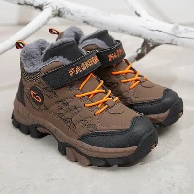 Winter Children's Casual Snow Ankle Boots Non-slip Outdoor Mountain Climbing Shoes Fashion Kids Waterproof Warm Sneakers