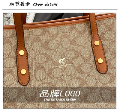Elegant Ladies Leather Handbag Classics Women's Designer Luxury Zipper Shoulder Bag With Designer Letter Logo