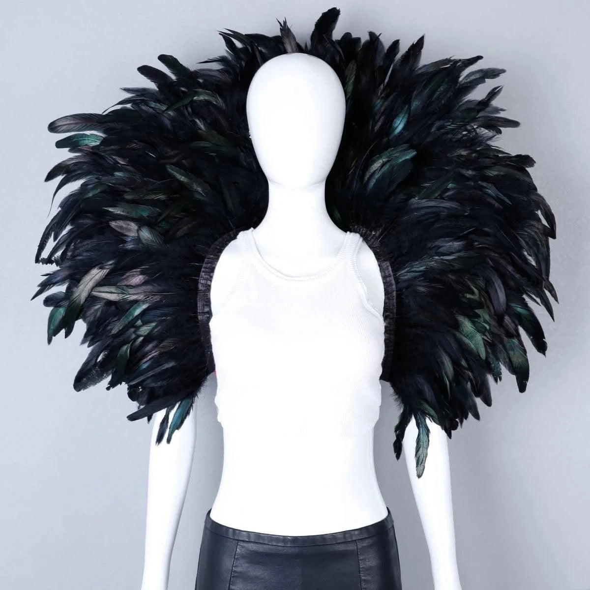 Designer Feather Scarf  (Punk, Halloween, Carnival, Masked Ball Party )Accessory