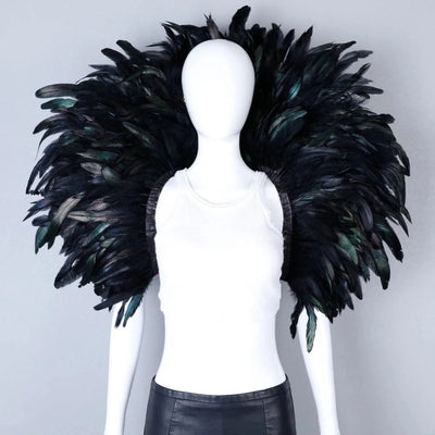 Designer Feather Scarf  (Punk, Halloween, Carnival, Masked Ball Party )Accessory
