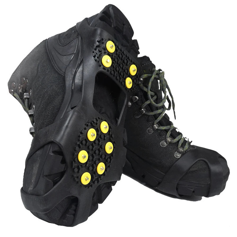 10 Teeth Mountaineering Cleats Anti-Slip Bundled Crampons Unisex Snow Claw Shoe Covers Walking Hiking Accessories