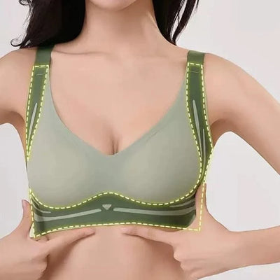 Plus Size Super Gather Push Up Bras Women Soft Support Seamless Underwear Female Full Cup Lift-Up Bras No Steel Sleepwear