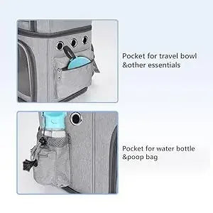 Pet Cat Backpack Double layer Pet Trolley Bag Can Hold Two Cat Stroller Bags Folding Dog Transporter Carrier Cat Outdoor Travel
