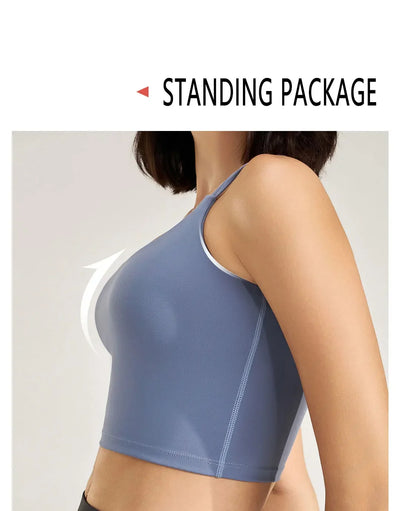 Women's sexy yoga undershirt Outdoor beautiful back training clothes Fashion sling bra Sports underwear With Coasters