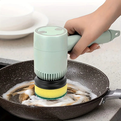 New Handheld Five in One Multifunctional Electric Cleaning Brush for Bathroom Washing and Kitchen Cleaning Tools