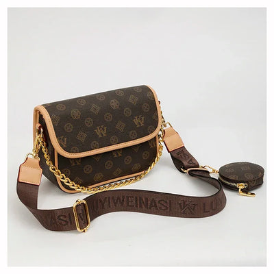 Designer Women's Leather Handbag - Elegant Crossbody Shoulder Messenger Bag Luxury Brand Tote Purse Stylish Ladies