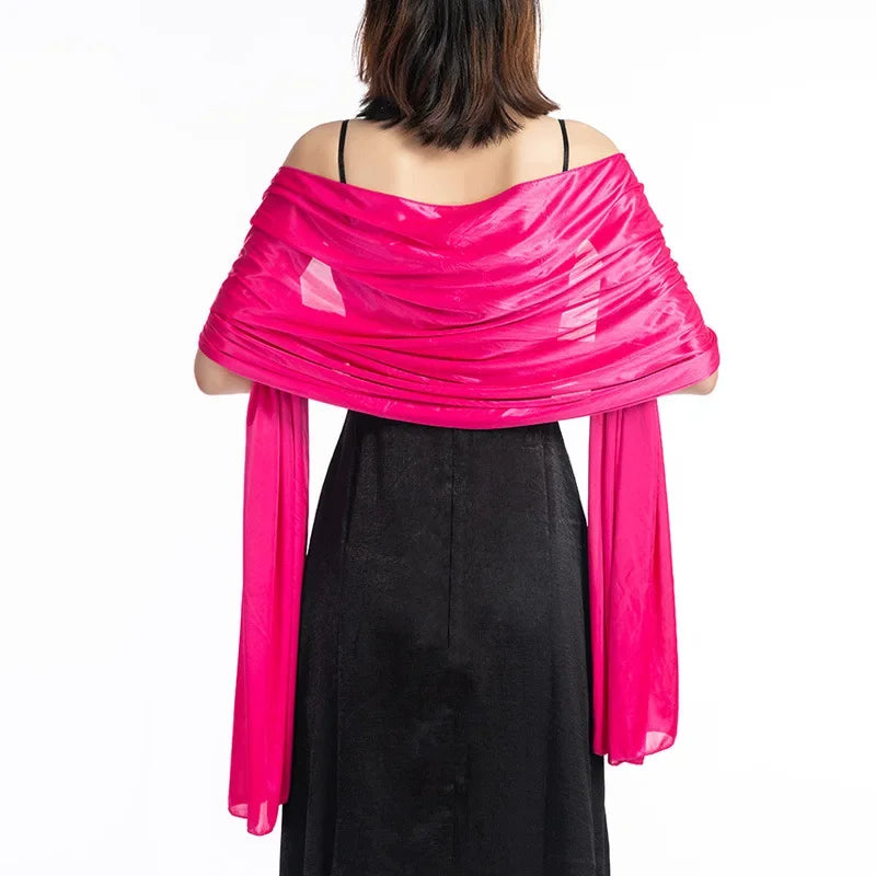 Elegant Silky Evening Dresses Shawls for Women Wedding Party Shawl Bride Bridesmaid Boleros Shrugs Banquet Capes Wraps