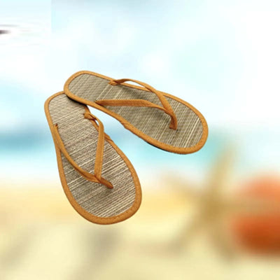 Fashion Women Flip Flop Flat Sandals Summer 2025 Silent Rattan Comfortable Beach Slippers Casual Minimalist Thong Sandals