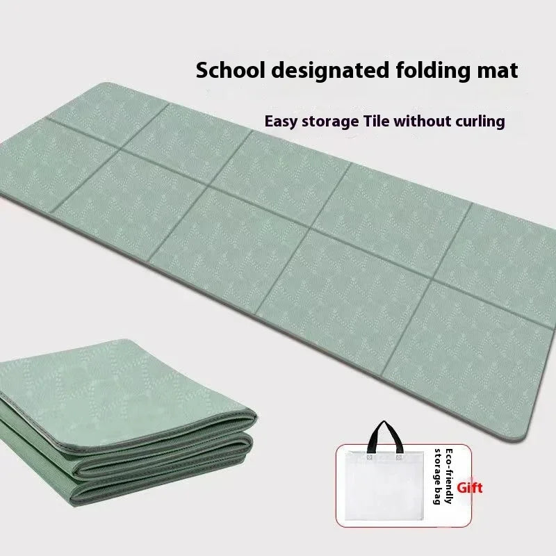 Folding Yoga Mat Non Slip, Eco Friendly Pilates Fitness Mats Anti-Tear Exercise Yoga Mat Outdoor Midday Rest Mat