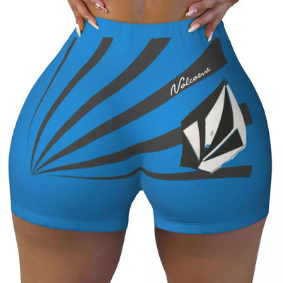 Custom Volcoms Symbol Running Volleyball Gym Shorts for Women Athletic Workout Yoga Shorts