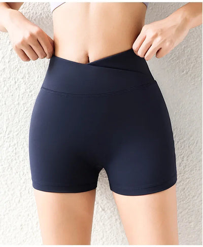 High Waist Butt Lifting Black Biker Shorts for Women - Ideal for Workout & Fitness