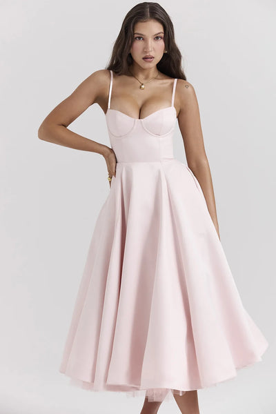 Women's Summer Long Dresses Elegant Lady Maxi Dress O-Neck Blue Dress High Waist Party Dresses for Female Sexy Hoilday Sundress