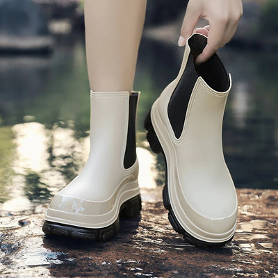 Women's Rain Boots with Flat Heels, Year-round Bestseller Are Casual Waterproof and Anti-slip High-quality EVA Outdoor Boots