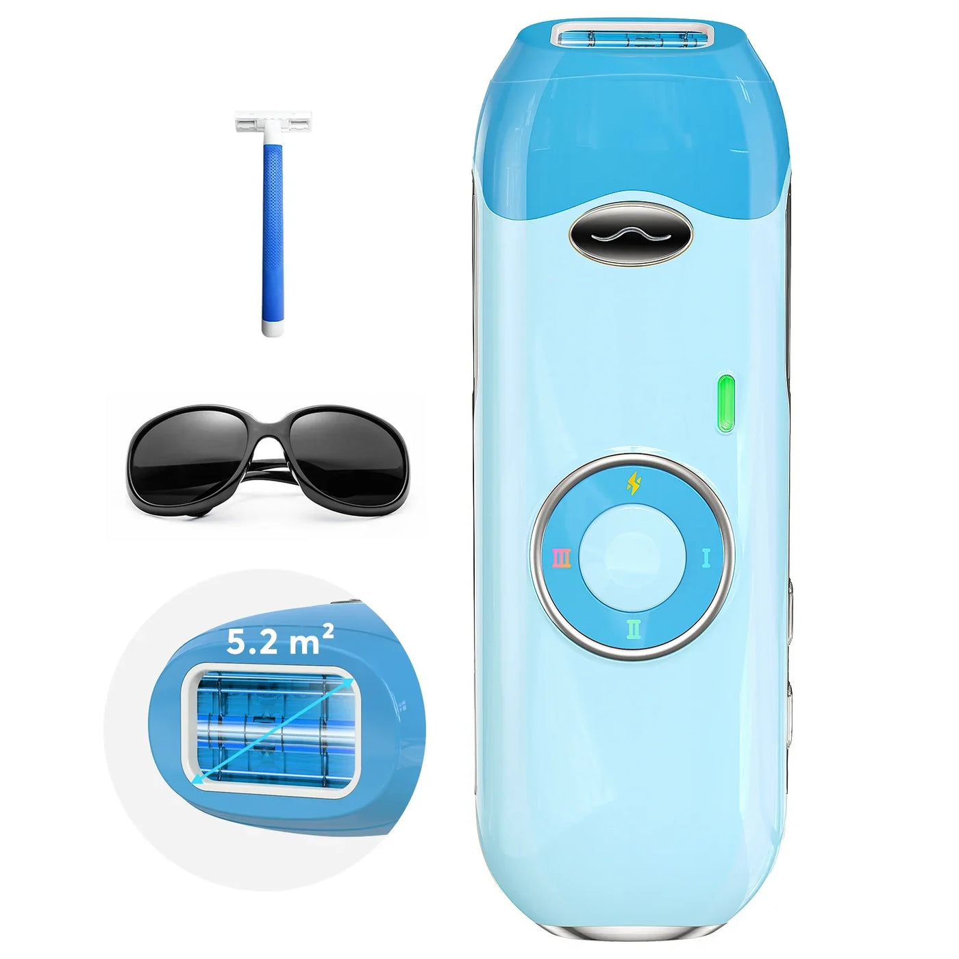 Laser Hair Removal 5.2 cm² Contact 22J IPL Unlimted Ultra-fast Light Emission Painless Long-Lasting Hair Remover for men women