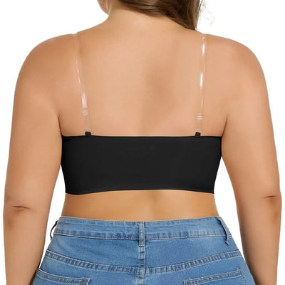 Strapless Bras for Women Lift Bra Wire-Free Anti-Slip Invisible Push Up Seamless Detachable Straps Bandeau