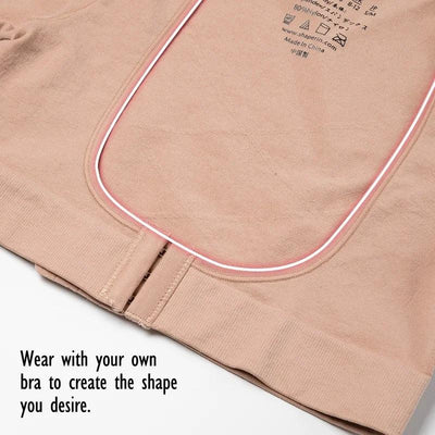 Upper Arm Shaper Post Surgical Slimmer Compression Sleeves Posture Corrector Tops Shapewear for Women 3/4 Sleeve Crop Top Nude