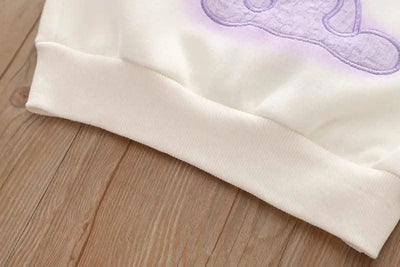 Cartoon Rabbit Long-Sleeved Sweater Two-Piece Baby girl clothes | Children's Spring and Autumn Clothes'