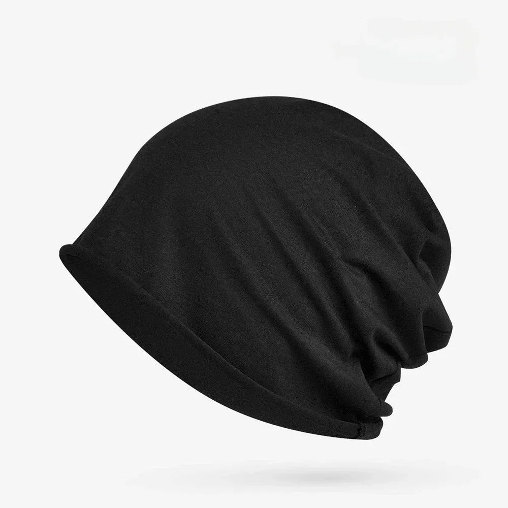 Hats Beanies For Men Women Unisex Autumn Summer Beanie Cotton Solid Color Elastic Bonnet Hip Hop Baggy Cap Male Female Thin