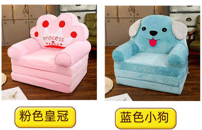 Sofas Children Sofa Cute Cartoon Lazy Folding Small Sofa Bed Girl Princess Baby Toddler Dual-purpose Child Seat  Sofas Princess