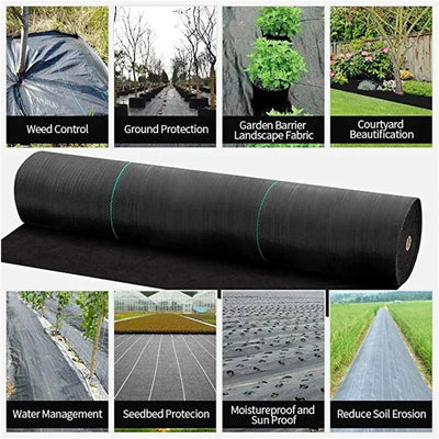 Garden Landscape Fabric Weed Membrane Agricultural Anti Grass Cloth Farm Weed Barrier Mat Plastic PE Mulch Thicker Orchard Cover