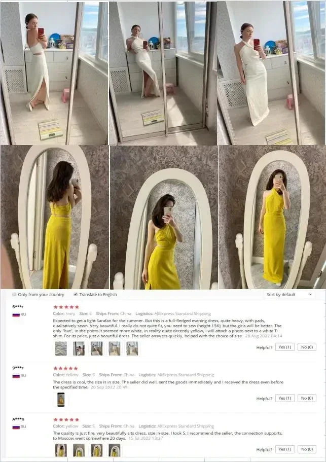Designer Dresses 2025 New Summer Halter Neck Cutout Slim Fit Maxi Dress Backless Long Skinny High Slit Party Evening Dress
