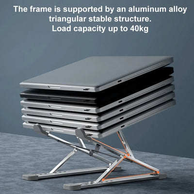Adjustable Aluminum Alloy Laptop Stand Portable Folding Bracket for Notebook Tablet Computer Lifting Cooling Holder