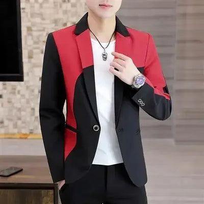 Thin Male Blazer Coat Short Cropped Men's Suit Jackets Slim Fit Single Breasted Luxury Designer High Quality Summer Casual 2024