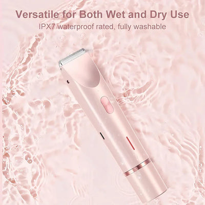 Electric Razors for Women 2in1 Bikini Trimmer Facial Mustache Shavers for Ladies Body Underarms Legs Portable Painless Epilator