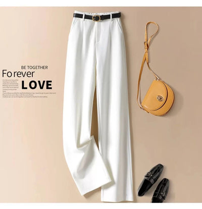 Suit Wide-Leg Pants for Women High Waist Temperament Drooping Wide-Leg Pants 2024 Spring New Loose Casual Trousers Ins