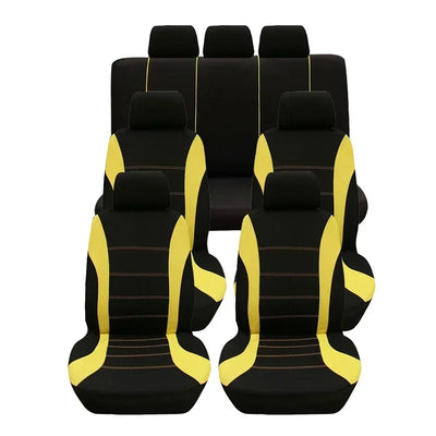Seat Covers 9pcs Set Car Cushion Auto Accessories Seat Protect Five-Seat Universal Black Gray Blue Red