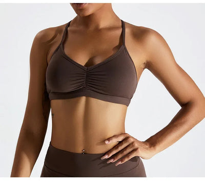 Sexy Scrunch Sports Bra Gym Top Women Running Back Cross Top Women Sportswear Yoga Underwear Fitness Workout Yoga ClothingWomen