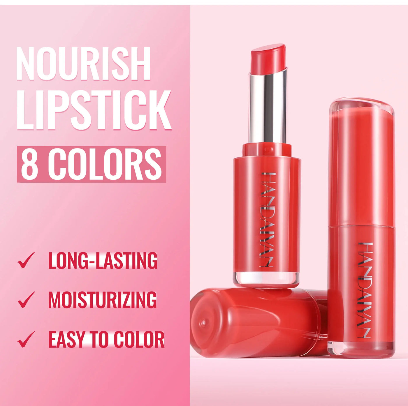 Velvet Matte Lipstick 8 Colors Long Lasting Waterproof Moisturizing Non Stick Lip Makeup For Daily Natural Look