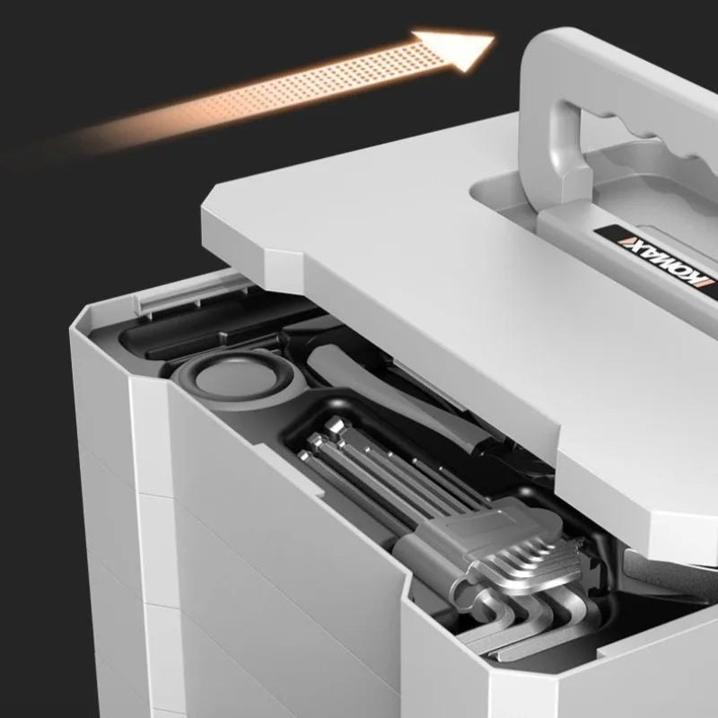 Professional Household Power Tool Set Multifunctional Electric Drill Screwdriver Hand Tools Set Portable Storage Tool Boxes