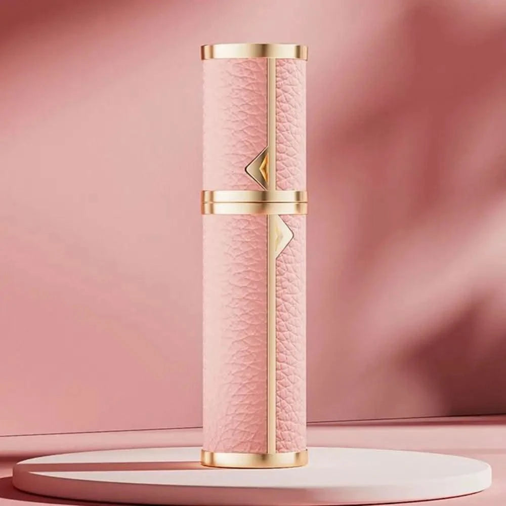 Luxury Bottom-filled Perfume Bottle Aluminum Self-pumping 5ml Real Leather Spray Bottle Cologne Moisturizer Fragrance