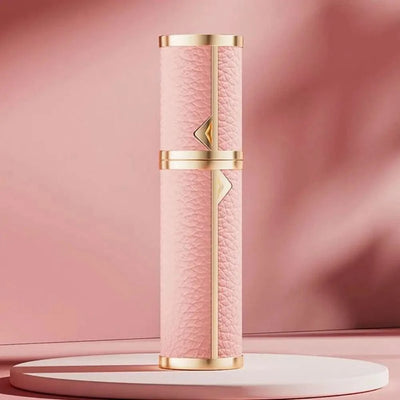 Luxury Bottom-filled Perfume Bottle Aluminum Self-pumping 5ml Real Leather Spray Bottle Cologne Moisturizer Fragrance